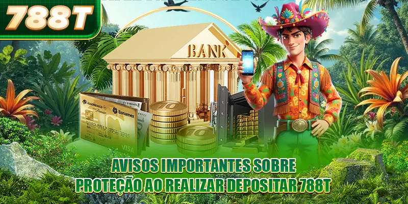 Avisos importantes sobre proteção ao realizar Depositar 788T