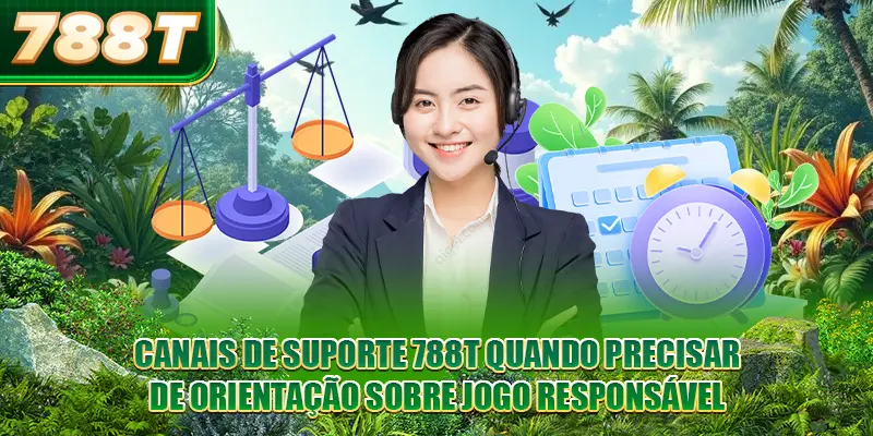 Canais de suporte 788T quando precisar de orientação sobre Jogo Responsável