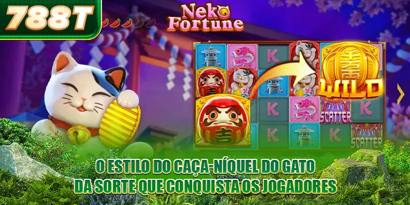 O estilo do caça-níquel do gato da sorte que conquista os jogadores