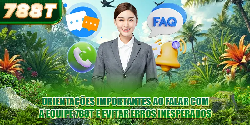 Orientações importantes ao falar com a equipe 788T e evitar erros inesperados