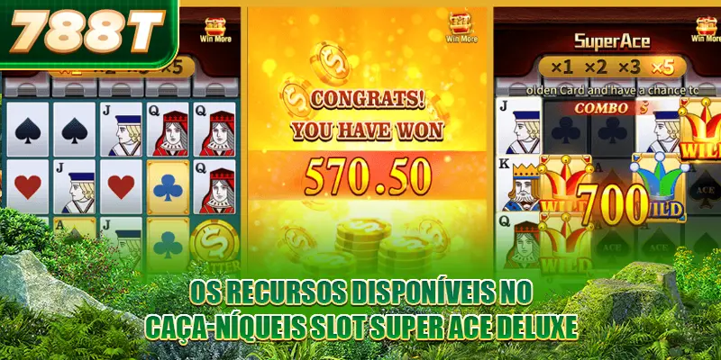 Os recursos disponíveis no caça-níqueis Slot Super ACE Deluxe