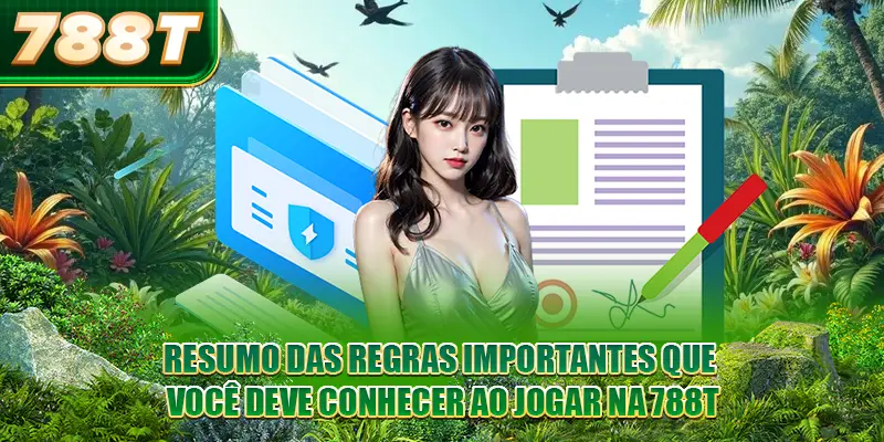 Resumo das regras importantes que você deve conhecer ao jogar na 788T